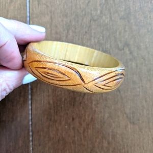 Vintage 1980 Wood Bracelet Handmade Jamaica wood